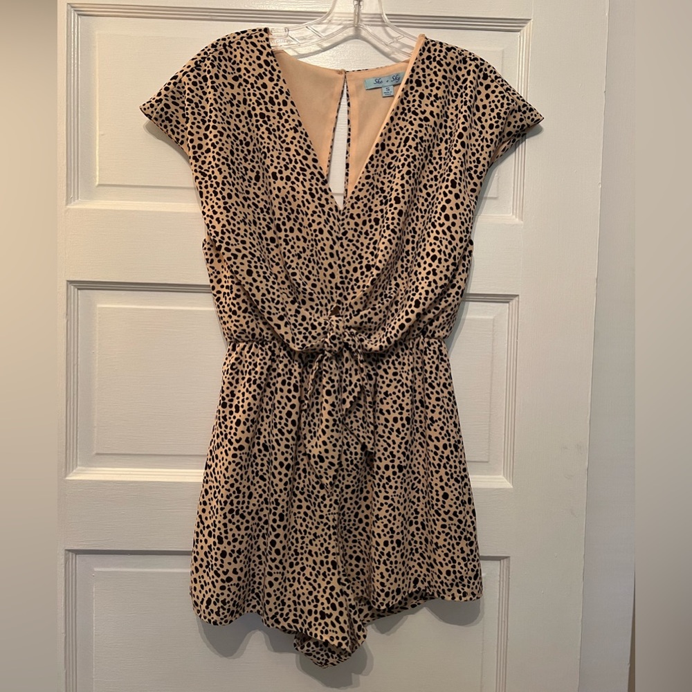 Leopard Print Romper - image 1